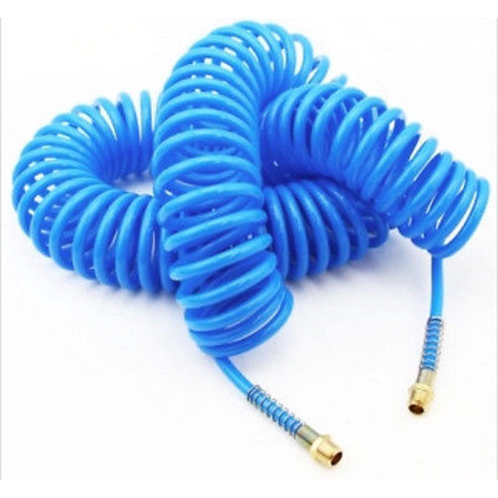 1/4" x 50 Foot Blue Recoil Coiled Pneumatic ReCoil Coil Air Compressor