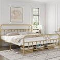 thumbnail image 6 of Yaheetech Classic Platform Bed with High Headboard and Footboard,King,Antique Gold, 6 of 9
