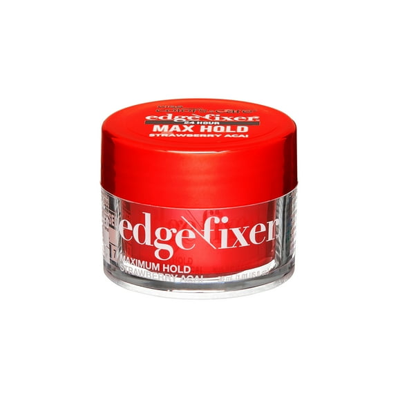 KISS Colors & Care Maximum Hold Edge Fixer, 30 mL (1.01 US fl. oz.) - Strawberry Acai