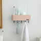 thumbnail image 5 of Almacenamiento y organización para el baño, organizadores y almacenamiento para armarios, cepillo de dientes colgante con 2 tazas, cepillo de dientes de pared, cepillo de dientes para baño y tocador., 5 of 8