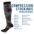 thumbnail image 2 of FORMRS Womens Knee High Socks Casual Long Thick Travel Daily Wear, 1 Pair, Gray Cute Cat Pattern, 2 of 6