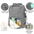 thumbnail image 2 of Diaper Bag Backpack, Waterproof Foldable Changing Bag, Multifunctional Baby Diaper Bag Backpack Graphite, 2 of 5