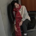 thumbnail image 2 of Big Chunky Plaid Scarf Colorful Checked Oversized Thick Scarves, 2 of 5