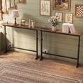 thumbnail image 6 of Ktaxon 78.7" Console Table with Charging Station Outlets, Narrow Behind Sofa Table with USB Ports & Type-C, Adjustable Height 22"-32" for 2-3 Seat Couch, Entryway Hallway Table, Walnut, 6 of 7