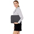thumbnail image 4 of Mosiso Polyester Vertical Style Water Repellent Laptop Sleeve Case Bag Cover with Pocket for 11.6-12.3 inch, MacBook Air 11 inch, Space Gray, 4 of 5