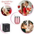 thumbnail image 4 of Mom Gifts, To The World You Are A Mother Wine Tumbler, Birthday Christmas Mother''s Day Gifts for Mom Mama Mother Mommy Women Her, 12 Oz Stainless Steel Insulated Tumbler with Lid, Rose Gold, 4 of 6