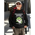 thumbnail image 3 of Tstars Mens Gifts for Dad Father's Day Shirts Grandpa Shark Doo Doo Doo Baby Shark Papa Cool Best Gift for Grandpa Sweatshirt, 3 of 5