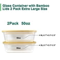 thumbnail image 3 of Contenedor de Alimentos Urban Green Paquete de 2 de 1475ml con Tapa de Bambú, 3 of 7