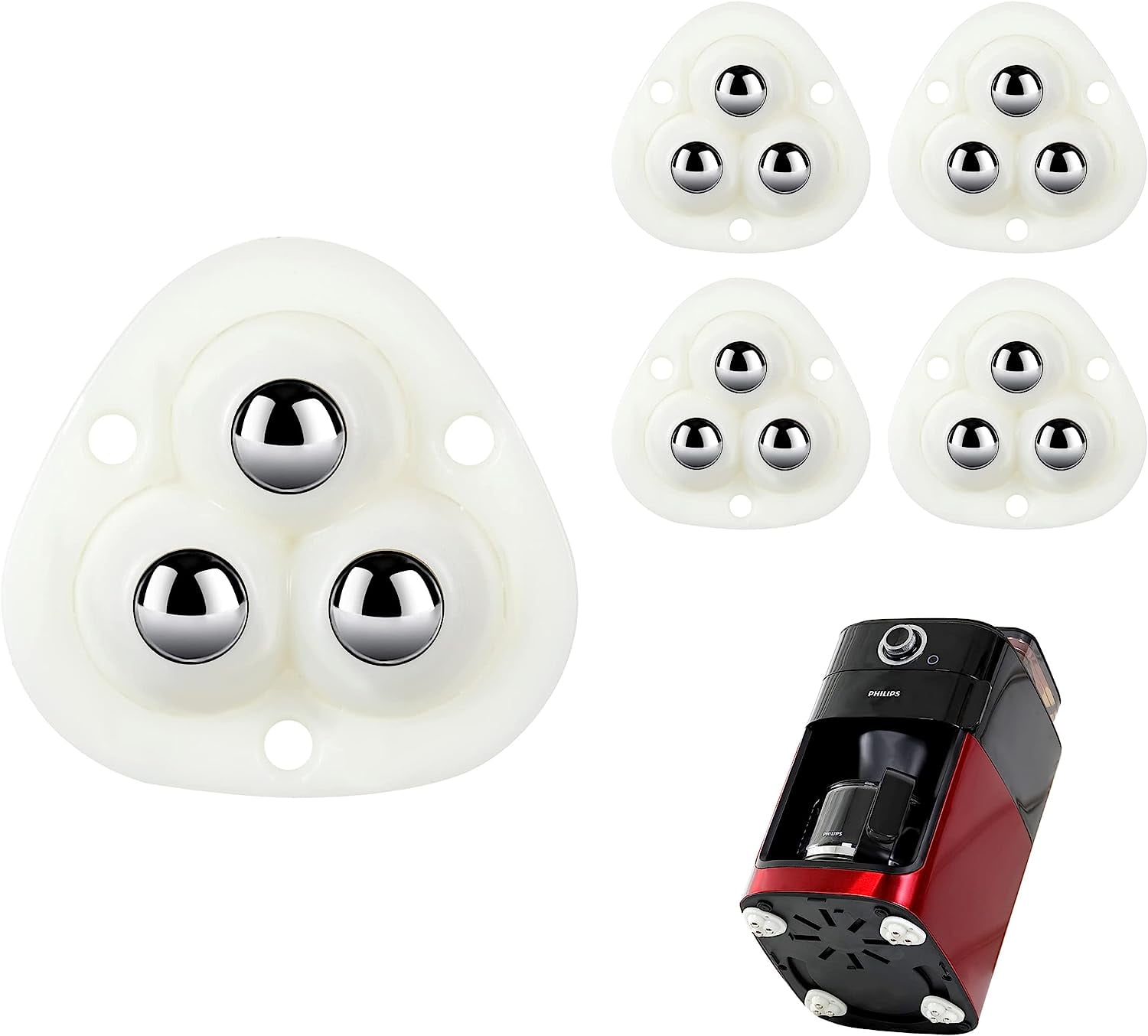 12 Piece Small Appliance Casters Wheels Self Adhesive Mini Caster