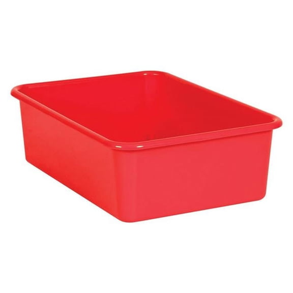 Teacher Created Resources TCR20404 Plastic Storage Bin, Red - Large