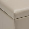 thumbnail image 3 of Atlin Designs Banc de Rangement en Similicuir Crème, 3 of 5