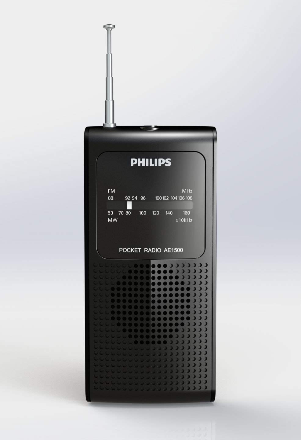 Philips AE1500 Portable Pocket Size Radio FM/AM Tuner Black Walmart