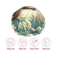 thumbnail image 5 of Kdxio Forest squirrel surreal Print Shower Cap for Women,Elastic and Reusable,Double Waterproof Layers Bathing Hat, 5 of 6
