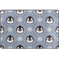 thumbnail image 4 of SKYSONIC Winter Penguins Snowflakes Non-Slip Area Rug, Cute Animal Floor Carpet Comfort Floor Mats Decor for Indoor Front Porch Living Room Bedroom Kitchen, 36"x24", 4 of 7