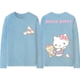 thumbnail image 1 of Camiseta de manga larga con articulación de Hello Kitty para mujer, Top periférico de Catone, ropa de algodón puro para niñas, 1 of 7