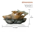 thumbnail image 4 of Alpine Corporation Tiered Leaf Tabletop Fountain, White LED Lights, 9 Inch Tall, 4 of 11