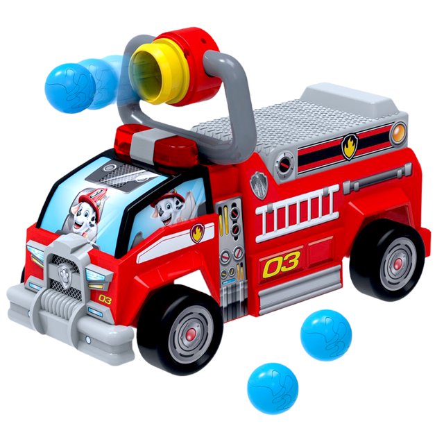 Paw Patrol Movie: Marshall Roll & Ride Ride-On con Lanzador de Pelotas Paw Patrol Bombero