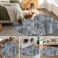 thumbnail image 5 of Round Rug 7Ft Washable Non-Slip, Grey Abstract Circle Area Rugs for Living Room Bedroom, Vintage Geometric Gradient Oil Painting Modern Indoor Floor Mats Carpet Runner for Home Decor Aesthetic, 5 of 8