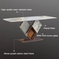 thumbnail image 3 of Dining Table Rectangular Kitchen Chair Combination Minimalist Brown Glass Kitchen Hotel Mesa De Jantar Restaurant Furniture My Lux Decor Round, 3 of 12