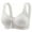 Light Gray, variant on Women's Front Closure Minimizer Bras Ribbing Breathable Wirefree Stretch Push up Bras Thin Cup Comfort Soft Full Coverage Supportive Front Hook Bralettes Black XL