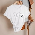 thumbnail image 4 of Chemises à Manches Longues Printemps Été 2025 pour Femmes, T-Shirt Imprimé à Manches Courtes Col Rond, 4 of 5