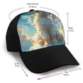 thumbnail image 2 of Naloa Cute Angel Winged Rabbit Adult adjustable Print Baseball Hat, Patchwork curved brim baseball capfor Men and Women, One Size, 2 of 5