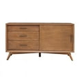 thumbnail image 2 of Home Square 2 Piece Furniture Set with Wood TV Console and Desk in Acorn Brown, 2 of 16