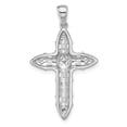 thumbnail image 3 of Auriga 925 Sterling Silver Rhodium-plated Cubic Zirconia Cross Pendant for Women(L- 29.53mm, W- 20.24mm), 3 of 6