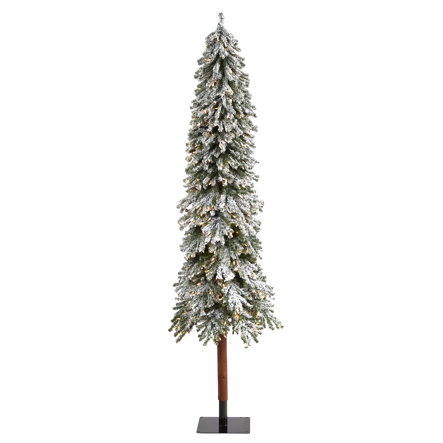 Nearly Natural 8ft. Flocked Grand Alpine Artificial Christmas Tree with