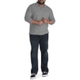 thumbnail image 2 of Harbor Bay by DXL Big and Tall Men's Honeycomb Piqu� Polo Shirt, Granite Heather, 4XLT, 2 of 4