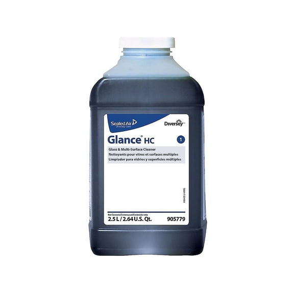 Diversey™ Glance Glass And Multi-Surface Cleaner, Ammonia Scent, 84.5 Oz Bottle, Pack Of 2 Bottles