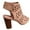 Blush, variant on Trendsup Hush-03 Women's Perforated Block Heel Dressy Sandals Trendy Open Toe Mule BLACK 8