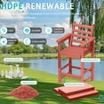 thumbnail image 5 of AreShark Outdoor Bar Set,2 Tall Adirondack Chairs and Table, All Weather HDPE Bar Height Outdoor Table and Chairs Set for Bistro Patio Balcony, Black, 5 of 10