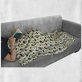 thumbnail image 5 of Abstract Soft Flannel Fleece Throw Blanket, Continuous Pattern of Surreal Design Flowers, Cozy Plush for Indoor and Outdoor Use, 50" x 70", Champagne Yellow, by Ambesonne, 5 of 5