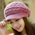 thumbnail image 2 of Retro Womens Winter Warm Knitted Fashionable Skiing with Sun Hat, 2 of 7