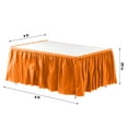 thumbnail image 6 of Exquisite 14 Ft. Orange Plastic Table Skirt - 6 Count, 6 of 6