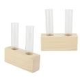 thumbnail image 1 of Test Tube Plants Vase, Retro Style Design Wooden Vase Decor  For Living Room, 1 of 8