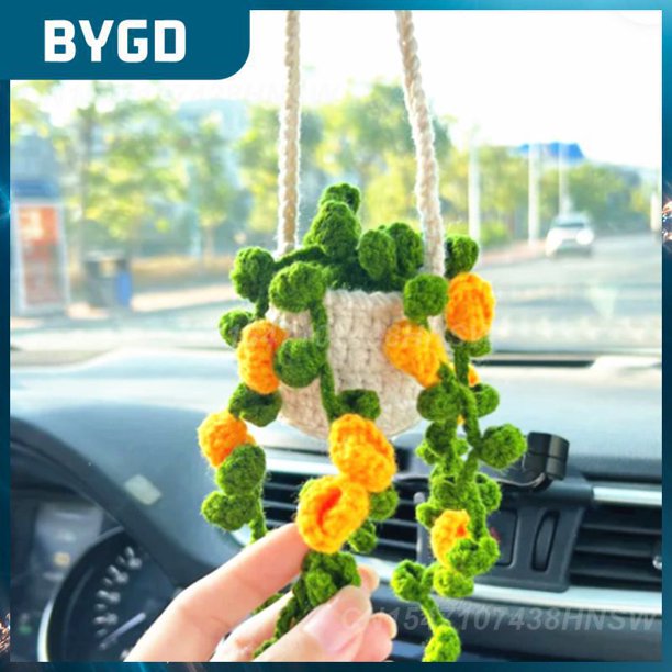 Easy To Adjust Car Decoration Exquisite Portable Car Plant Decoration Universal Creative Wool Accessories In The Car Stylish07China He Qiyong unisex