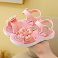 thumbnail image 2 of Siilsaa Summer Shoes for Girls Toddler Girls Sandals Soft Flats Summer Baby Flower Girl Shoes Pink,11.5, 2 of 6
