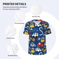thumbnail image 4 of Balery Animals Rescue Team Baseball Jersey for Men Casual Button Down Shirts Short Sleeve Active Team Sports Uniform-XX-Large, 4 of 9