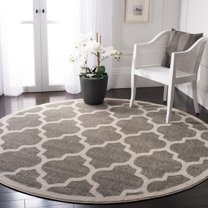 Safavieh Amherst Sophia Geometric Area Rug, Dark Gray/Beige, 7' x 7' Round