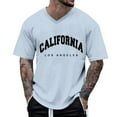 thumbnail image 1 of Camiseta oversize de verano para hombre, cuello redondo, manga corta, estampado urbano, informal - Poliéster/spandex, corte holgado, estilo deportivo/urbano, 1 of 4