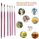 thumbnail image 4 of Juego de brochas de pintura profesional de 6 uds., punta redonda, nailon, 4 of 8
