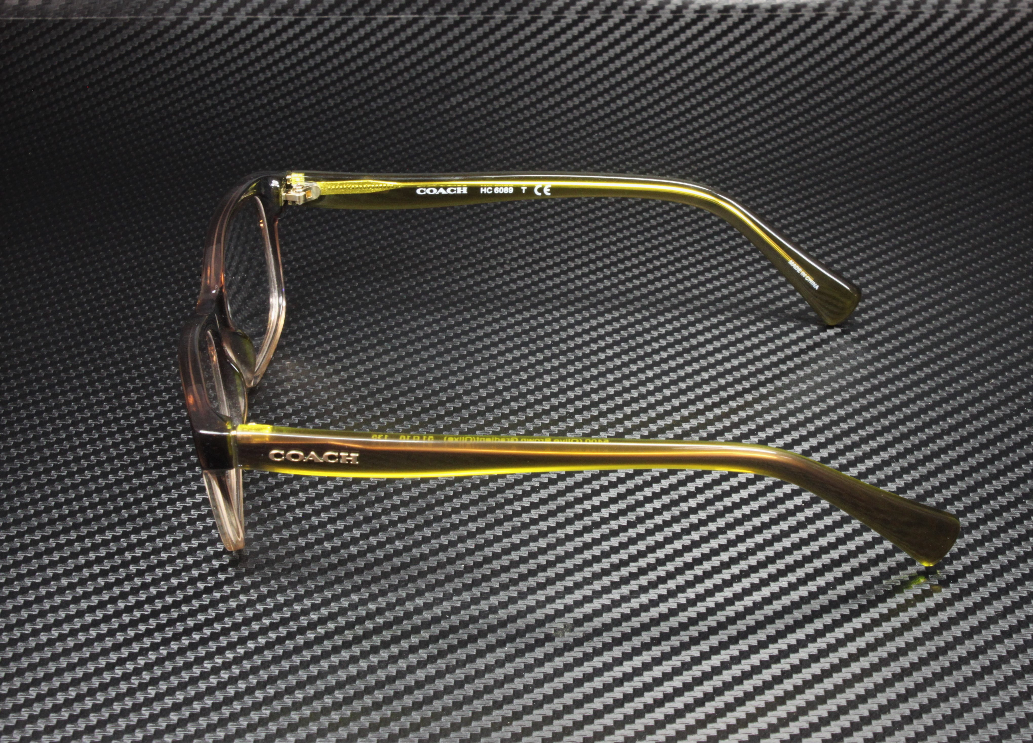 COACH HC 6089 5400 OLIVE BROWN GRADIENT PLASTIC RECTANGLE EYEGLASSES 51MM W/CASE Coach Eyeglasses HC 6089 5400 Olive Brown Gradient/Olive  main image 4