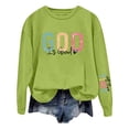 thumbnail image 4 of WEAIXIMIUNG Sweat-Shirt pour Femmes Col en V Imprimé Lettre Décontracté à Manches Longues Pull Col Rond Sweat à Capuche, 4 of 5