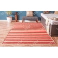 thumbnail image 3 of Chouhan Rugs Natural Jute Red Striped Rug Bohemian Rug Decor Rug Handwoven Rug Custom Rug Decorative Rug, 3 of 8