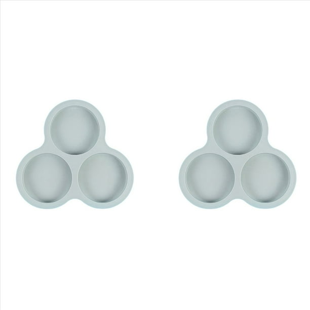 2X Molde de Silicona Reutilizable Freidora de Aire Sartén para Huevos Pasteles Postres Productos Horneados Herramientas Azul