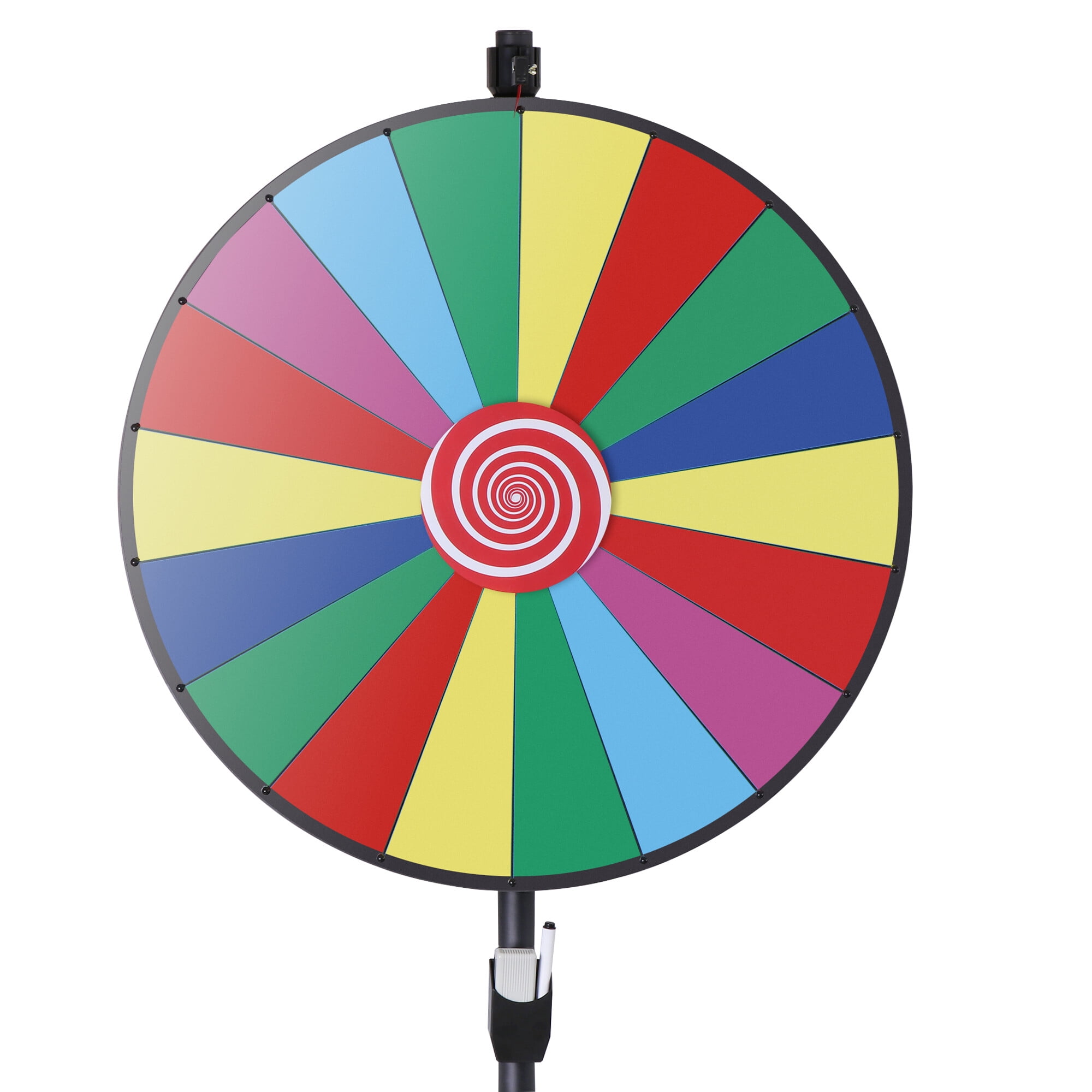 ZENY 36" Prize Wheel with Dual Use Stand Customizable Fortune Wheel for Tabletop & Floor 18 Slots