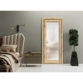 thumbnail image 7 of Solid French Pre-Hung Door Frosted Glass | Planum 2102 Oak | Single Regular Panel Frame Trims Handle | Bathroom Bedroom Sturdy Doors -18" x 96", 7 of 7