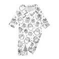 thumbnail image 2 of CCRFTGI Family Christmas Pajamas Matching Sets Colorable Diy Hand Painted Homewear Set 2 Piece Holiday Coloring Pjs Pajamas Funny Cute Coloring Sleepwear Set Baby 12 Months, 2 of 4